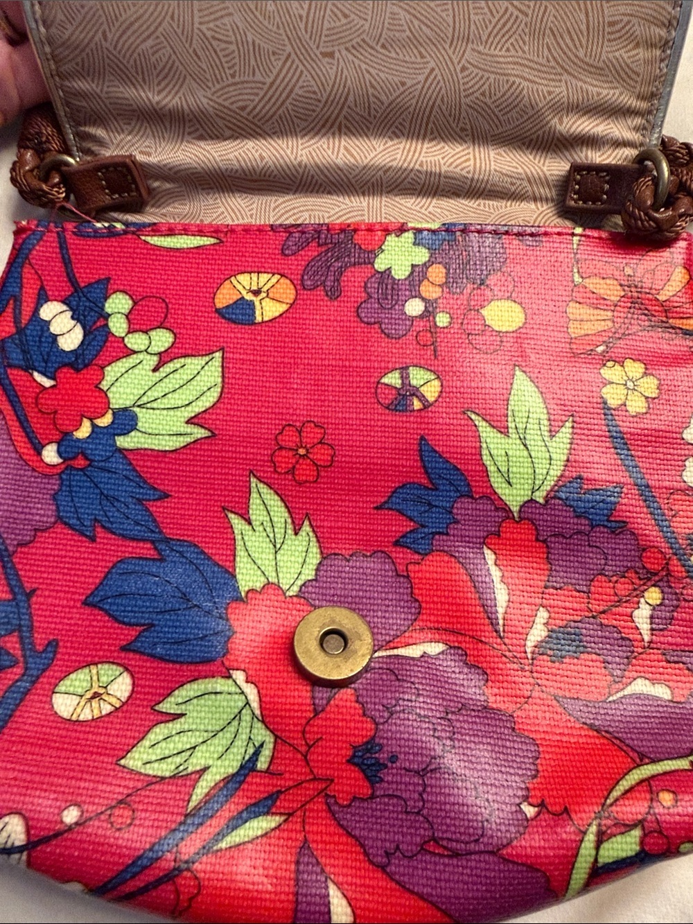 EUC! SakRoots Floral Print Multicolor Crossbody Bag/Multiway - Picture 12 of 16